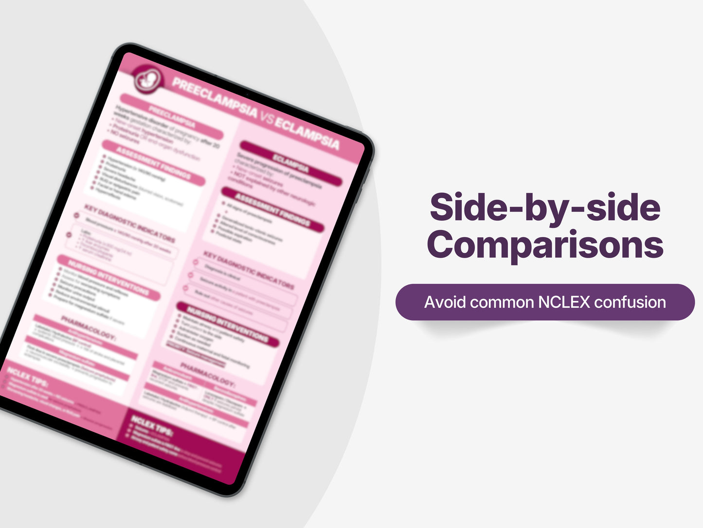 Obstetric Emergencies NCLEX Study Sheets | Maternity Nursing Cheat Sheets PDF