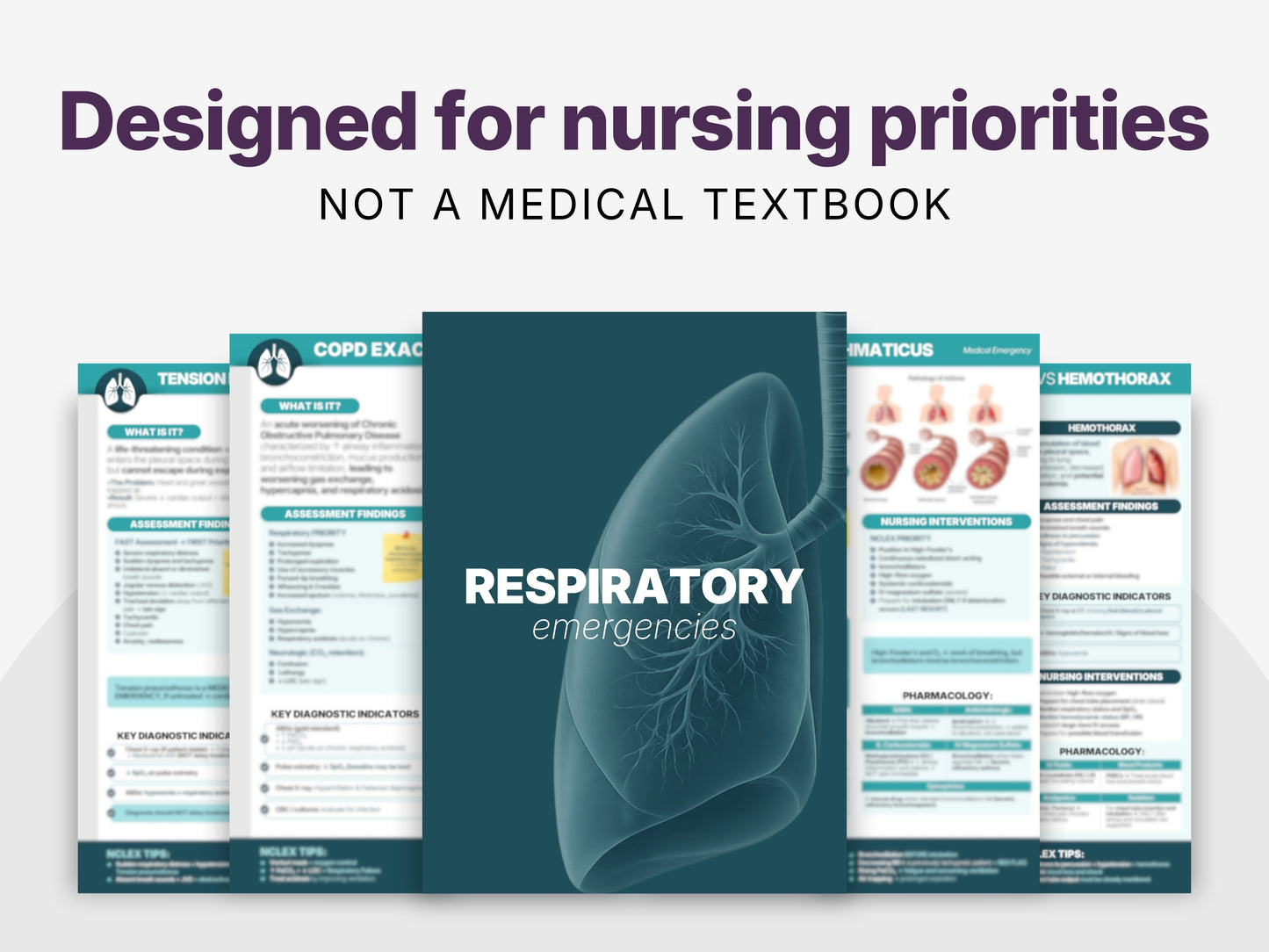 Respiratory Emergencies NCLEX Study Sheets | ABG & Airway Nursing Cheat Sheets PDF